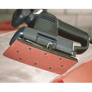LUX Schleifstreifen K100, 93x230mm, für Schwingschleifer, 10 Stück, zum Bearbeiten von Holz und Metall.
