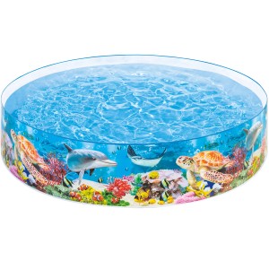 Intex Snapset Pool Coral Reef: Planschbecken mit farbenfrohem Ozean-Motiv für Kinder ab 3 Jahren.