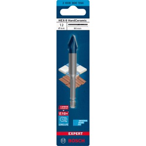 Bosch Expert Hard Keramikbohrer Hex-9, 12mm. Fliesenbohrer für präzise Löcher in harten Fliesen.