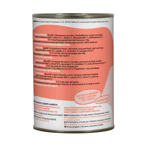 Dose Lucky Lou Katzen-Nassfutter Sensitiv Rind & Pferd, 400 g.