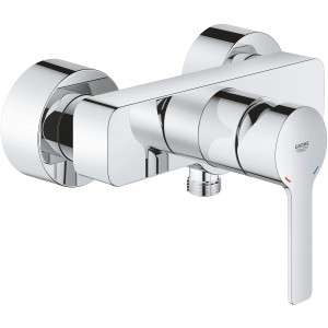 Grohe Lineare Brausearmatur in Chrom mit Hebel und glänzender Oberfläche.