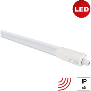 E2 Elektro LED Feuchtraum-Lichtleiste mit Sensor, 60W, weiß. Unterbauleuchte mit IP65 Schutz.