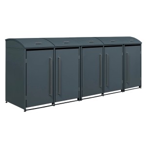 Westmann Mülltonnenbox Moderna 5 x 240 l Anthrazit 83 cm x 350 cm x 135 cm