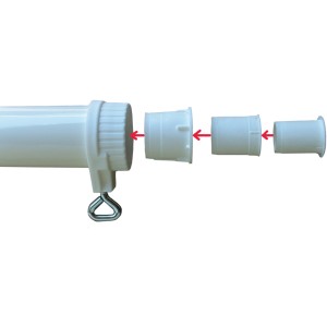 Reduziersatz für Schirmständer, 3-teilig, für Stockdurchmesser 25/33/39 mm.