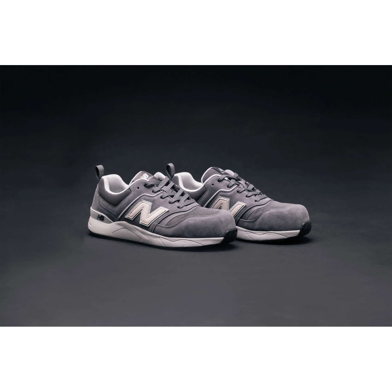 New Balance Elite Lite S1 Sicherheitsschuhe, grau-weiß, Gr. 40, mit Fiberglas-Zehenkappe.