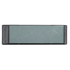 Nirosta Wetzstein (19x6 cm) mit rutschfestem Kunststoffbehälter zum Schleifen und Polieren von Messern.