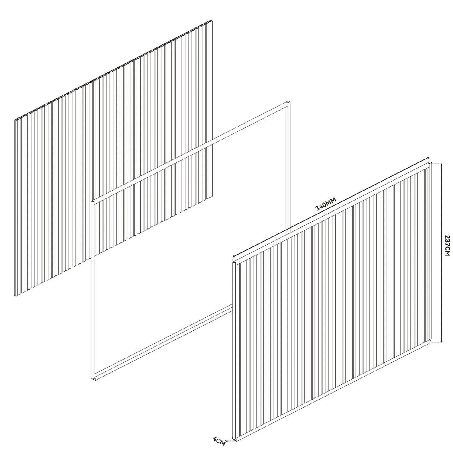 Weide WPC Sichtschutzwand Anthrazit – Lamellenwand für Pergola | modular & wetterfest_8