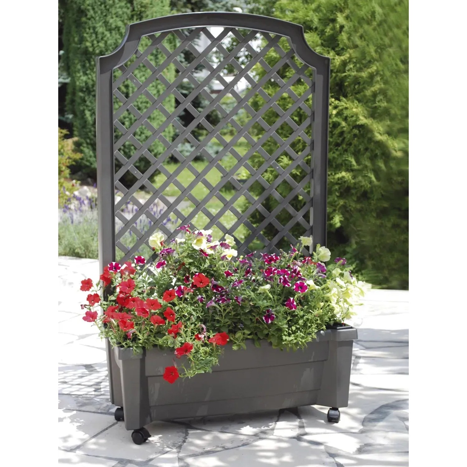 blumenkasten gestaltungsideen Flexi-Design Blumenkasten mit Sichtschutz winterfest – Potflex