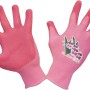 Gartenhandschuhe Happy Trend XL mit Blumenmuster, pink. Ideal für Gartenarbeit.