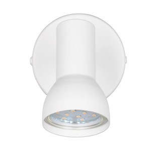 Weißer, matter Reality Strahler Cantar, einflammiger Deckenspot aus Metall, 13,5x8x8 cm.