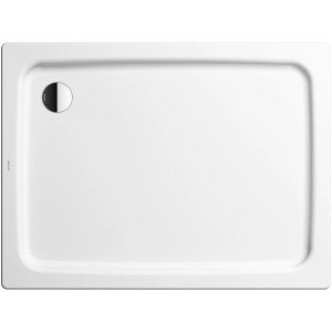 Kaldewei Duschwanne Duschplan, 75x90 cm, Alpinweiß mit seitlichem Ablauf.