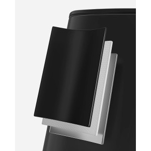 Songmics Mülleimer Punkool mit Offenhaltefunktion 30 l Schwarz