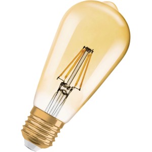 Osram LED-Leuchtmittel E27 ST64, 2,5W, extra warmweiß, 14,3x6,4cm. Dekorative Glühbirne für stimmungsvolles Licht.
