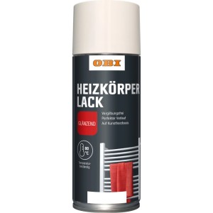 OBI Heizkörper Lack Spray, Weiß glänzend, 400ml Dose. Spezial-Spray für Heizkörper.