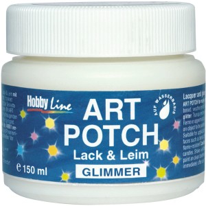 Kreul Art Potch Lack & Leim Glimmer, 150ml, für Serviettentechnik und Bastelarbeiten.