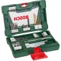 Bosch V-Line Bohrer- und Bit-Set, 48-teilig im grünen Koffer mit verschiedenen Bohrern und Bits.