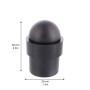 Schwarzer, matter Wagner Bodentürstopper Dom aus Metall, Ø 35 x 50 mm.