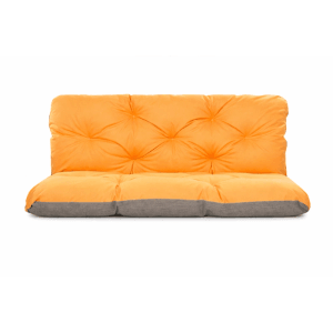 Orangefarbenes Bankkissen 150x50 cm für 2-Sitzer Gartenbank.