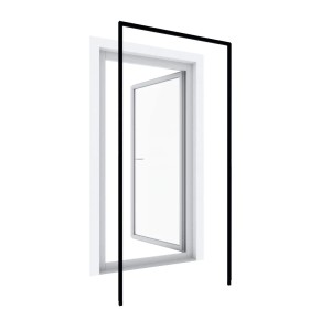 Windhager Insect-Stop Montagerahmen, 125x245cm, Anthrazit, für Insektenschutzgitter.