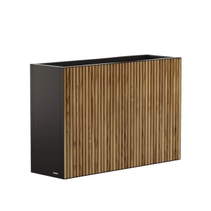 Herstera Garden Pflanzkübel Deco Planter Divider aus Stahl und Holz (FSC®), 40x120x80cm.
