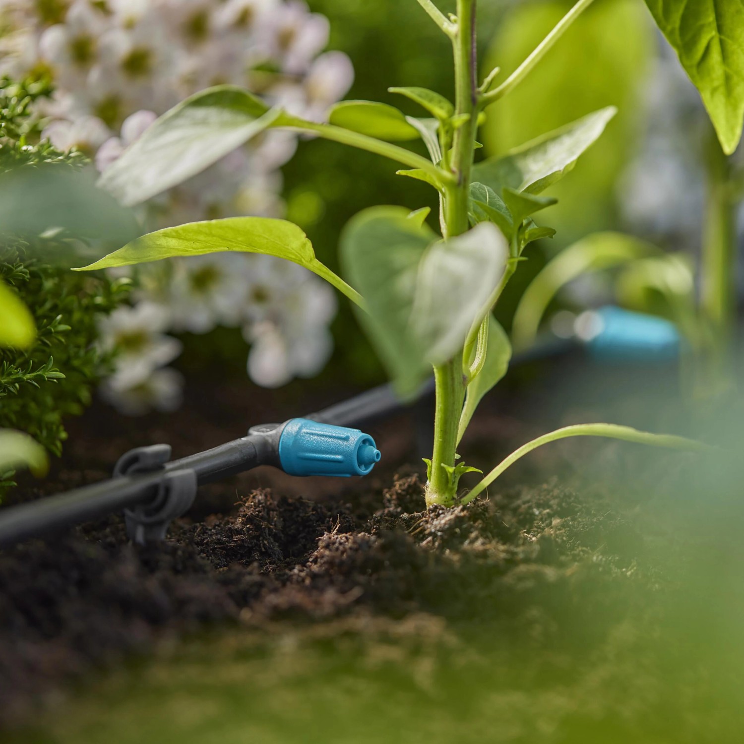 Gardena Regulierbarer Reihentropfer 015 l/h für gezielte Bewässerung