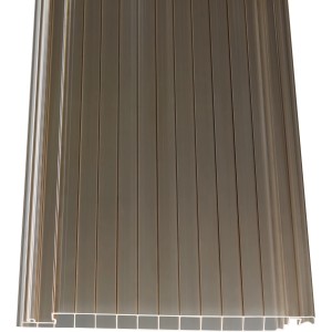 Bronzefarbene PC Hohlkammerpaneele Easy-click plus, 16 mm stark, für Kunststoffbedachung.