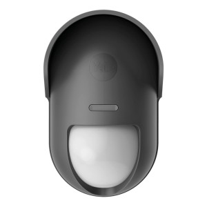 Schwarzer, kabelloser Yale Bewegungsmelder für Außen, Teil des Smart Alarm Systems.
