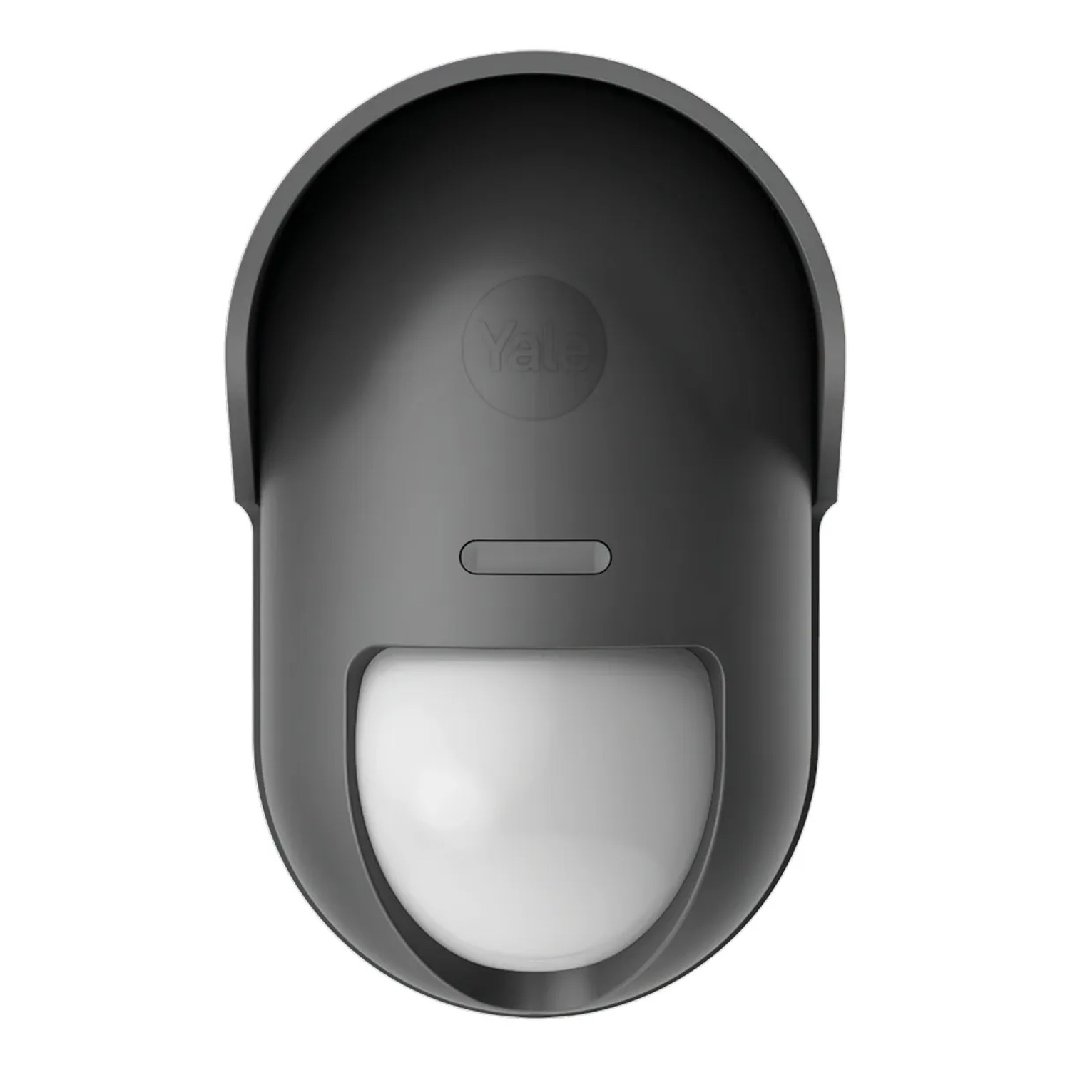 Schwarzer, kabelloser Yale Bewegungsmelder für Außen, Teil des Smart Alarm Systems.