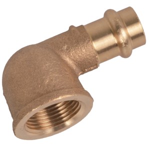 Kirchhoff RG-Winkel 90° aus Rotguss, 18 mm x 18,7 mm, für Pressfittings.