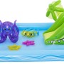 Bestway Wasserspielcenter Aquarium mit Rutsche, Delfin, Oktopus und Fischen für Kinder ab 2 Jahren.