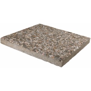 Waschbetonplatte Buntkies, 40x40 cm, für Terrasse & Gehweg.