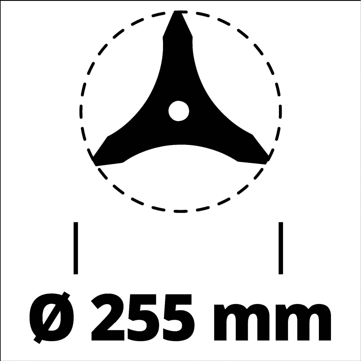 Einhell Dickichtmesser 255 mm für Sensen, Zubehör für Rasentrimmer.