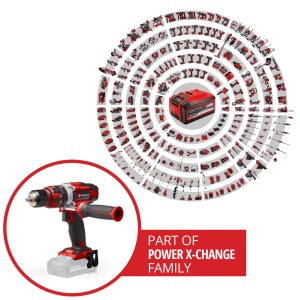 Einhell Akku-Schlagbohrschrauber TE-CD 18/48 Li-i-Solo, Teil der Power X-Change Familie.