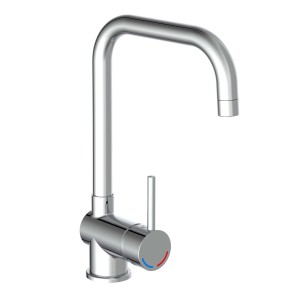 Eisl Spültischarmatur Futura Chrom, Einhebelmischer mit hohem Auslauf und seitlichem Hebel.