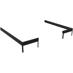 Halls Fundamentrahmen für Qube Lean-to 68 Gewächshaus, schwarz, aus Stahl.