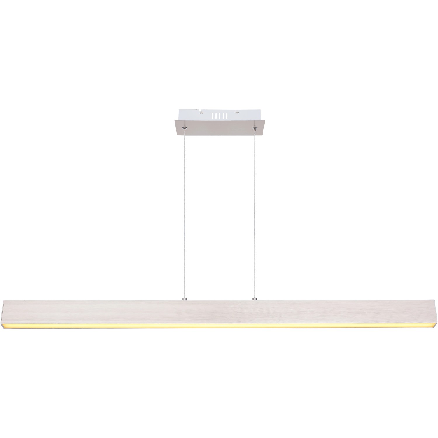 Moderne LED-Pendelleuchte Verena, Nickel matt, 1-flammig, dimmbar, warmweißes Licht für Wohn- und Essbereich.