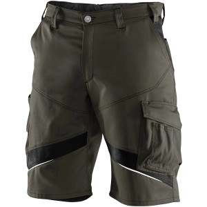Kübler ActiviQ Shorts in Oliv-Schwarz, Größe 40. Arbeitskleidung mit Taschen und ergonomischer Passform.