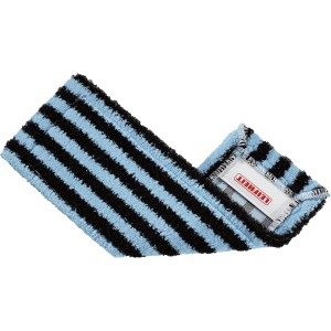 Leifheit Wischüberzug Profi Outdoor, blau-schwarz gestreift für die Reinigung von Außenbereichen.