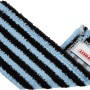 Leifheit Wischüberzug Profi Outdoor, blau-schwarz gestreift für die Reinigung von Außenbereichen.