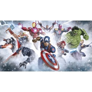 Komar Vlies Fototapete Marvel Avengers Strike Bunt