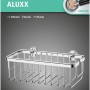 Tesa Aluxx Duschkorb, 25 cm, verchromtes Aluminium, zur Wandmontage ohne Bohren.