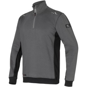 Kübler Pulse Handcraft Troyer in Anthrazit/Schwarz, Größe 3XL. Arbeitskleidung mit Reißverschluss.