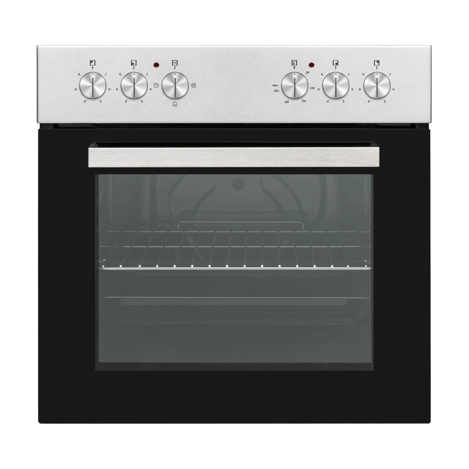 Einbauherd in Schwarz/Silber für Flex-Well Classic Küchenzeile Wito 280 cm.