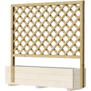 Kesseldruckimprägniertes Rankgitter Grinzing aus Fichte, ideal für Garten und Terrasse.