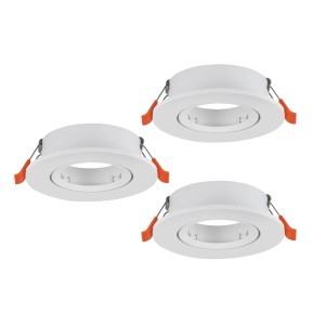 3er Set Eglo Einbauspot Sapereta-E, weiß, aus Kunststoff. LED-Spot für Wohnräume.