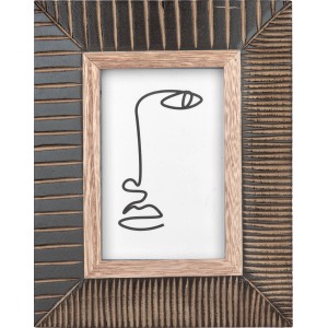 Bilderrahmen Ancient Secrets, 10x15 cm, Natur/Schwarz, breiter Rahmen mit Muster.