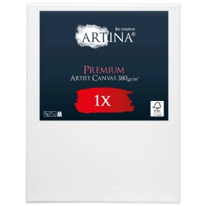 Artina Premium Keilrahmen, 30x40 cm, weiße Leinwand aus Baumwolle, ideal zum Malen.