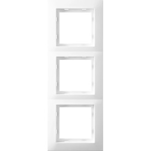 Dreifach-Rahmen Finnja, weiß-matt, für Schalter und Taster.