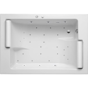 Ottofond Whirlpool Maharaja Premium, 195x135 cm, weiße Acryl-Badewanne mit Massagedüsen.