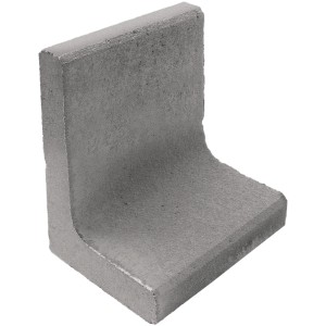 Grauer Diephaus L-Stein, 50x40x30x7 cm, zur Beet- und Böschungsbegrenzung im Garten.